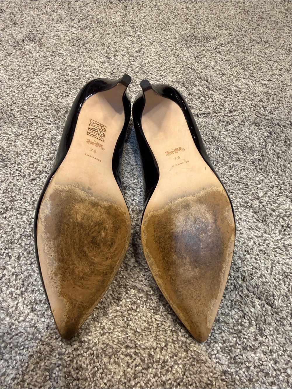 Coach Black Patent Pointed Toe Pumps - Picture 6 of 6